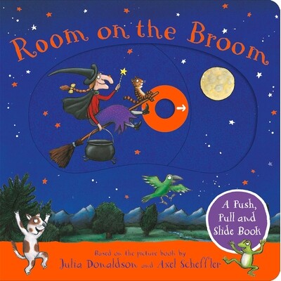 预订 Room on the Broom: A Push, Pull and Slide Book: The perfect Halloween gift for toddlers 扫帚上的房间：适合幼儿的*万