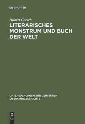 【预订】Literarisches Monstrum und Buch der Welt 9783484321199