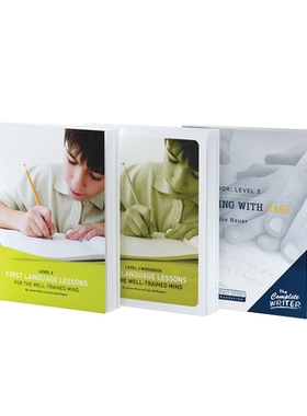预订 Third Grade Writing and Grammar Bundle: Combining Writing With Ease and First Language Lessons 三年级写作和语法捆绑