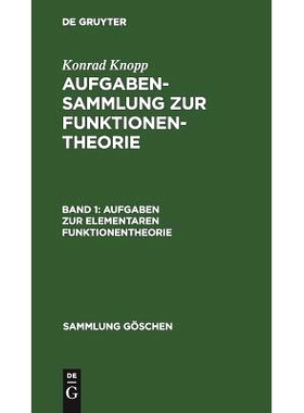预订 Aufgaben zur elementaren Funktionentheorie: 9783110072150