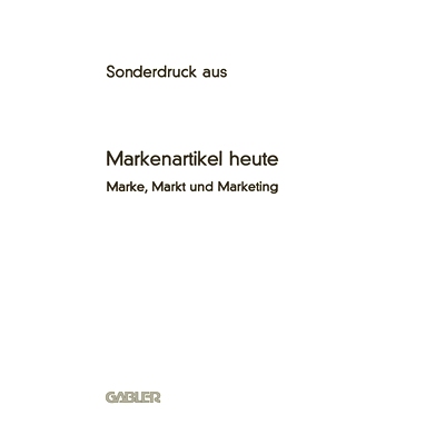 预订 Werbung und Marke: 9783663125136