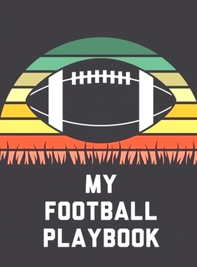 预订 My Football Playbook: For Players Coaches Kids Youth Football Intercepted: 9781649303790