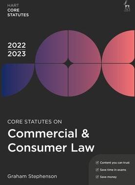 [预订]Core Statutes on Commercial & Consumer Law 2022-23 9781509960514