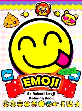 预订 Emoji Coloring Book: Fun Emoji and Animal Designs, Collages and Funny: 9781544252339