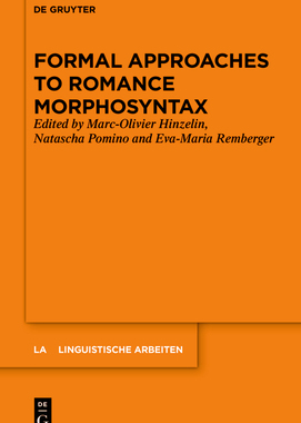 【预订】Formal Approaches to Romance Morphosyntax