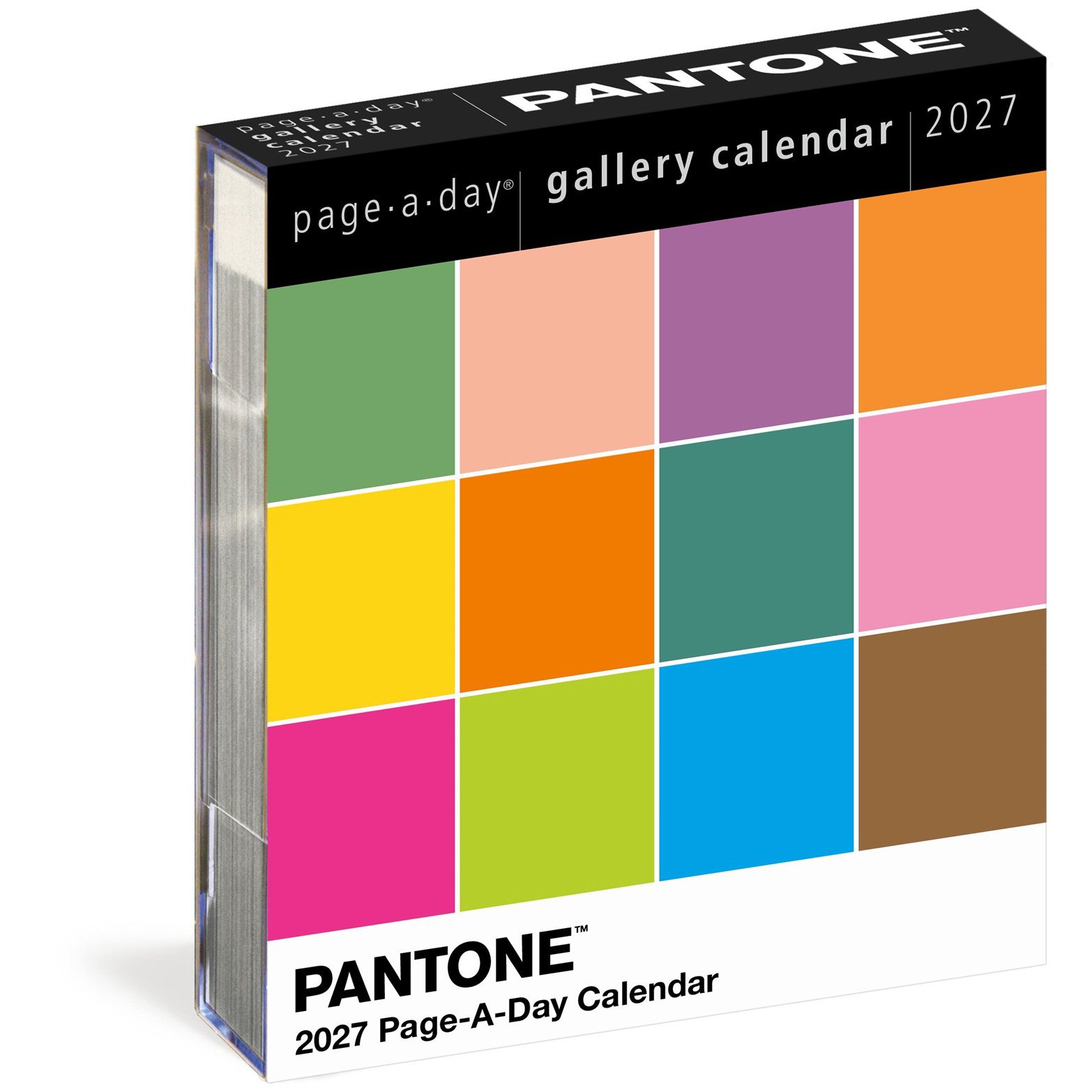 现货 2027潘通色彩日历 每日一色 潘通色彩 PANTONE 潘通色卡 色彩艺术 设计灵感 平面设计 室内设计 进口台历 英文原版 PANTONE P