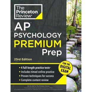 现货 普林斯顿AP心理学 第23版 备考指南 英文原版 Princeton Review AP Psychology Premium Prep, 23rd Edition