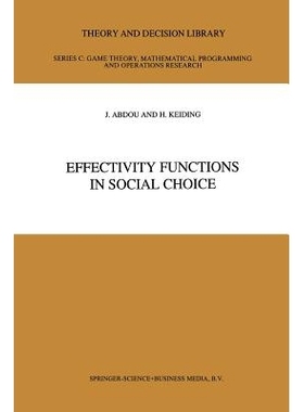 预订 Effectivity Functions in Social Choice: 9789401055253
