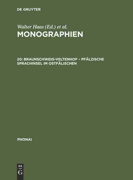 【预订】Braunschweig-Veltenhof – Pfälzische Sprachinsel im Ostfälischen 9783484230248