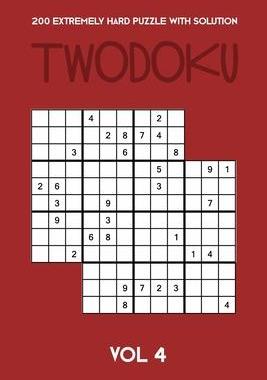 [预订]200 Extremely Hard Puzzle With Solution Twodoku Vol 4: Two overlapping Sudoku, puzzle booklet, 2 puz 9781712737927