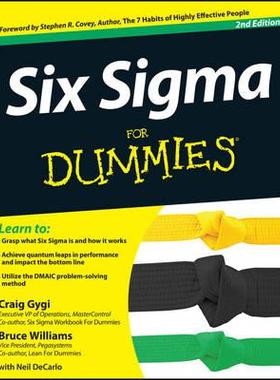 预订 Six Sigma for Dummies, 2nd Edition六西格玛达人迷 第2版: 9781118120354