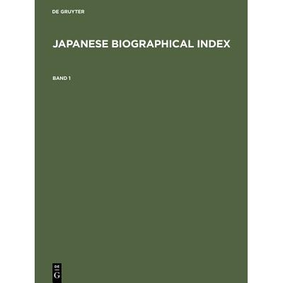 预订 Japanese Biographical Index 日本传记索引: 9783598340260