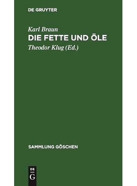 预订 Die Fette und Öle: 9783111215167