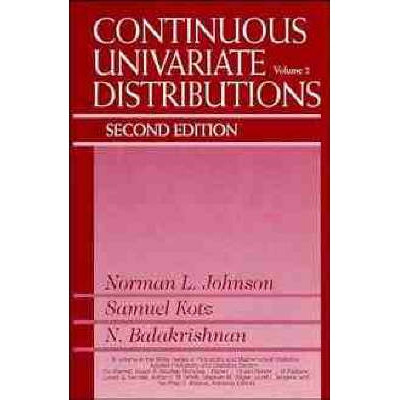 预订 Continuous Univariate Distributions, 2nd ed., Vol. 2 连续单变量分布 第2版 第2卷: 9780471584940