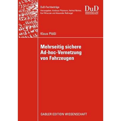 预订 Mehrseitig sichere Ad-hoc-Vernetzung von Fahrzeugen: 9783834916426