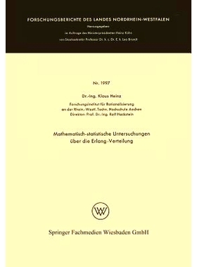 预订 Mathematisch-statistische Untersuchungen über die Erlang-Verteilung: 9783663063797