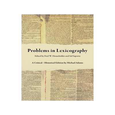 [预订]Problems in Lexicography 9780253063281