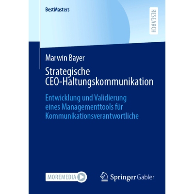 预订 Strategische Ceo-Haltungskommunikation: Entwicklung Und Validierung Eines Managementtools Für Kommunikationsverant