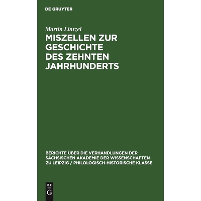 预订 Miszellen zur Geschichte des zehnten Jahrhunderts: 9783112482735