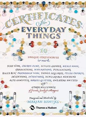 创意纪念证书 文具礼品周边 纪念日 设计师 Marian Bantjes 进口英文原版 Certificates for Everyday Things