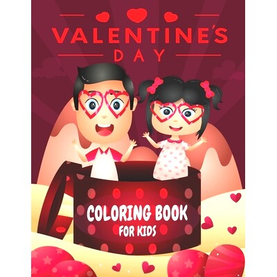 预订 Valentine’s Day Coloring Book For Kids: Valentine Themed Coloring Activity Game Book for Kids and Adults for Fun R