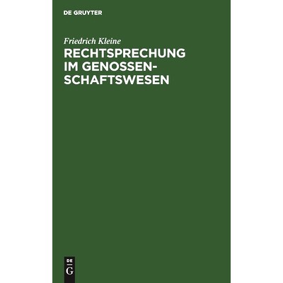 预订 Rechtsprechung im Genossenschaftswesen: 9783112510179