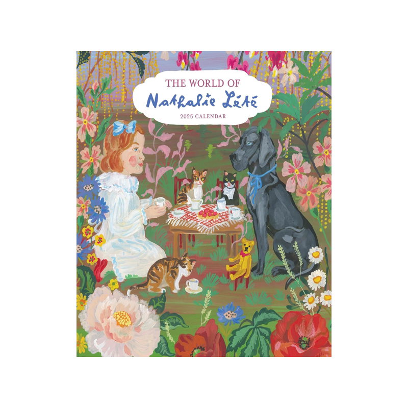 Nathalie Lété 2025年复古插画挂历 我的好朋友 猫和狗 英文原版 进口日历 World of Nathalie Lete Wall Calendar