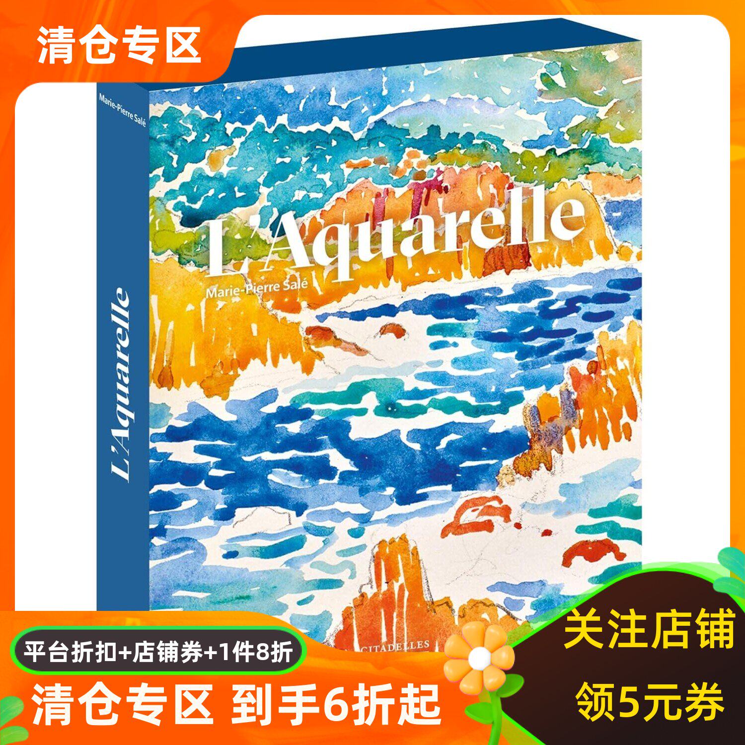 特价 法国Citadelles艺术书 水彩 绘画发展史 原装进口画册 精装收藏 法语原版 L'aquarelle