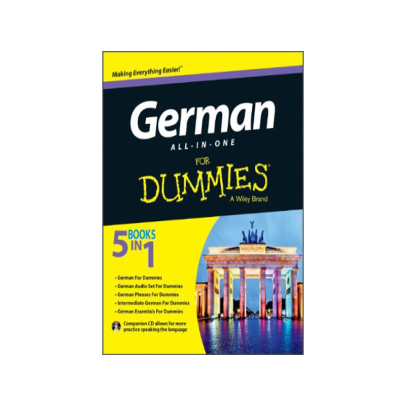 现货 英文原版 德语学习傻瓜书 German All-In-One For Dummies With CD