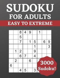9798589824810 Extreme Book Easy for Difficulty Adults 3000 預(yù)訂 Sudoku Puzzle