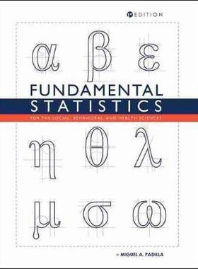 [预订]Fundamental Statistics for the Social, Behavioral, and Health Sciences 9781516518906