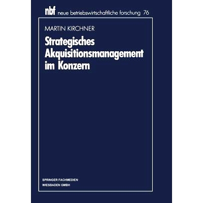 预订 Strategisches Akquisitionsmanagement im Konzern: 9783663021254