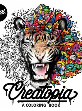 【预订】Creatopia: A Coloring Book