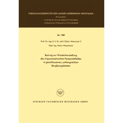 预订 Beitrag zur Wiederherstellung des trigonometrischen Festpunktfeldes in geschlossenen, umfangreichen Bergbaugebieten