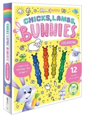 预订 Chicks, Lambs, Bunnies Colouring 小鸡、小羊羔、小兔子着色: 9781837956685