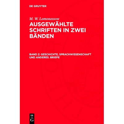 预订 Geschichte, Sprachwissenschaft und anderes. Briefe: 9783112753705