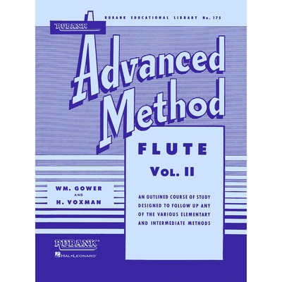 预订 Rubank Advanced Method Flute Vol. 2 Classical Flute Technique and Studies Scales Arpeggios Duets and Solos Woodwind