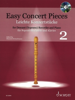 【预订】Easy Concert Pieces Book 2: 24 Pieces from 5 Centuries Descant Recorder and Piano Book/CD: Descant Recorde...