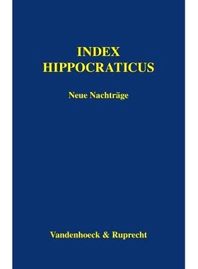 预订 Index Hippocraticus. Neue Nachträge 希波克拉底索引新增刊: 9783525258163