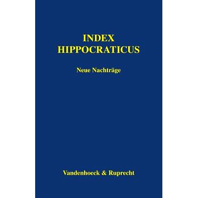 预订 Index Hippocraticus. Neue Nachträge 希波克拉底索引新增刊: 9783525258163