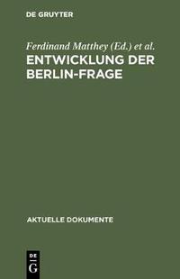 预订 Frage Entwicklung Berlin 9783110039313 der