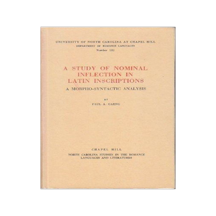 [预订]A Study of Nominal Inflection in Latin Inscriptions 9780807891827