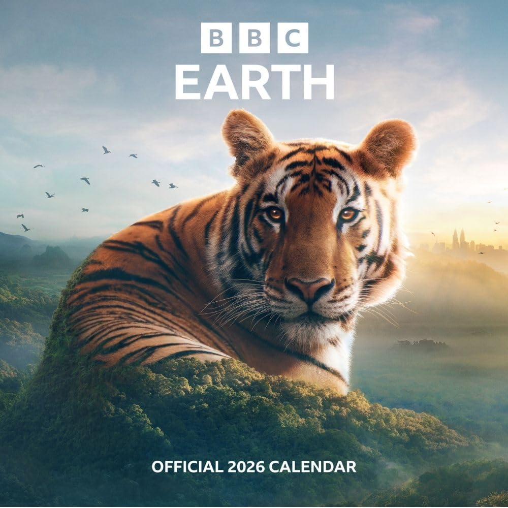 现货 BBC地球 2026年挂历 自然摄影 野生动物 纪录片 大猫 环保 英文原版 进口日历 BBC Earth 2026 Square Calendar