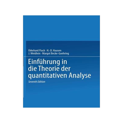 [预订]Einführung in die Theorie der quantitativen Analyse