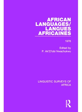 预订 African Languages/Langues Africaines: Volume 2 1976: 9781138099432