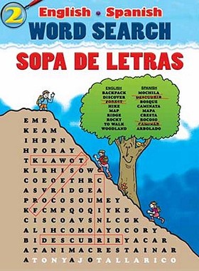 【预订】English-Spanish Word Search Sopa de Letras #2