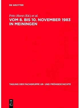 预订 vom 8. bis 10. November 1983 in Meiningen: Frühe Völker in Mitteleuropa: 9783112736067