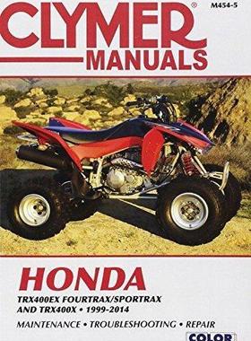 [预订]Clymer Honda TRX400EX Fourtrax/Sportrax & TRX400X 99-14 9781620922354