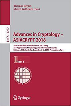 【预售】Advances in Cryptology – ASIACRYPT 2018