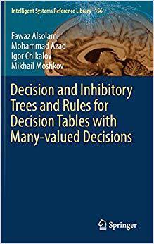 【预售】Decision and Inhibitory Trees and Rules for Decision Tables with Many-Valued Decisions